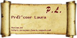 Prácser Laura névjegykártya